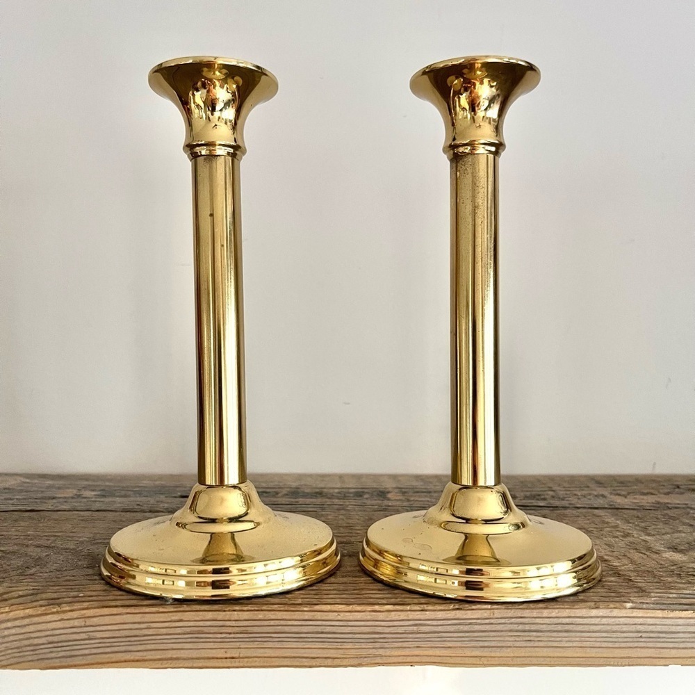 Elegant Brass Candle Holders